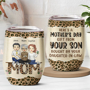 A Mother's Day Gift Bought By Your Daughter-In-Law - Family Personalized Custom Wine Tumbler - Mother's Day, Birthday Gift For Mom