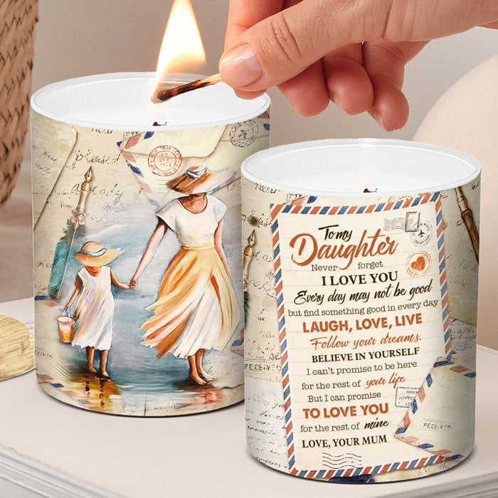 Find Something Good In Every Day - Family Personalized Custom Smokeless Scented Candle - Gift For Daughter From Mother