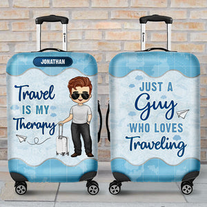 Collect Moments Not Things - Travel Personalized Custom Luggage Cover - Gift For Traveling Lovers