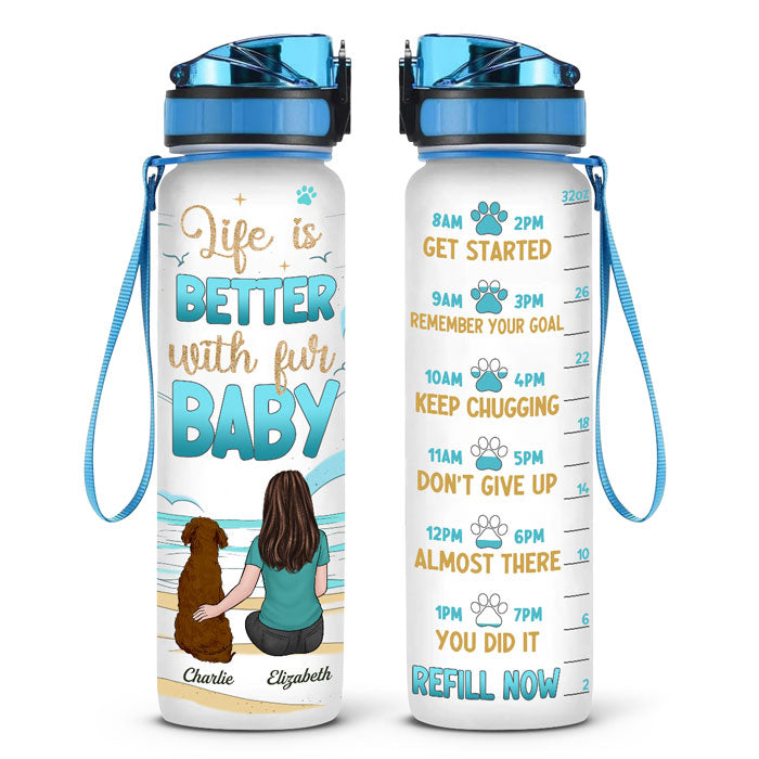 Water Tracking Bottle - Blue