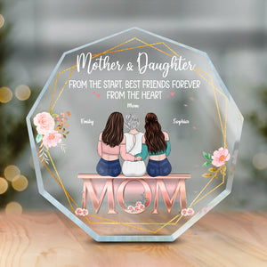You Are The Piece That Holds Us Together, Mom - Family Personalized Custom Nonagon Shaped Acrylic Plaque - Mother's Day, Birthday Gift For Mom From Daughters