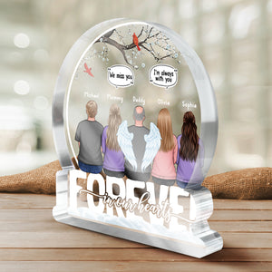 We Miss You - Memorial Personalized Custom Snow Globe Shaped Acrylic Plaque - Sympathy Gift, Gift For Family Members