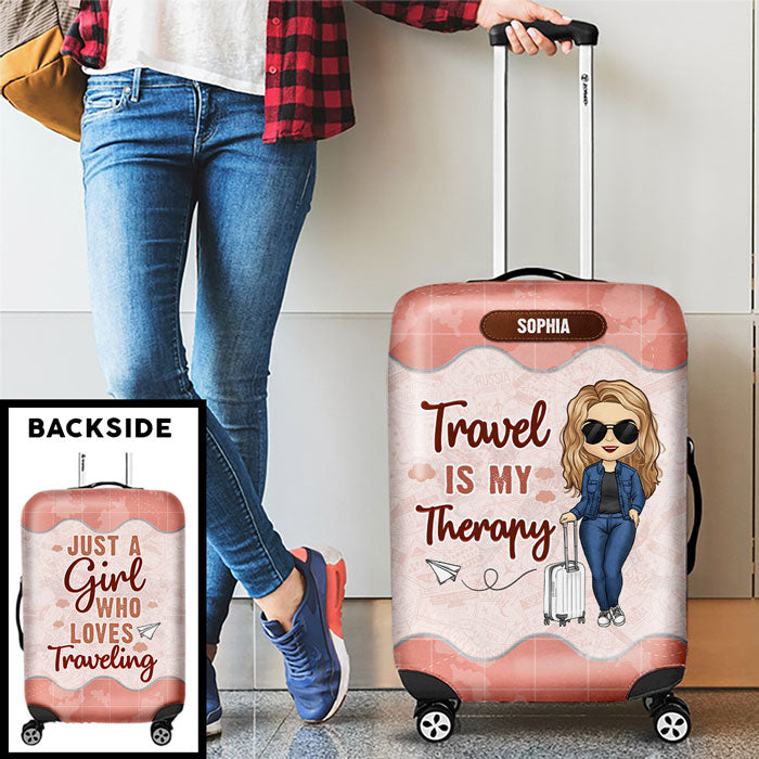 Personalized Custom Luggage Cover - Gift For Traveling Lovers