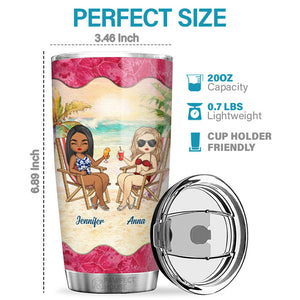 Beach In Souls - Personalized Tumbler - Gift For Bestie