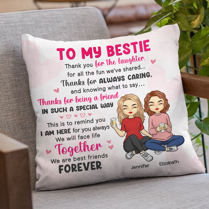 Thank You For All The Fun - Bestie Personalized Custom Pillow - Gift For Best Friends, BFF, Sisters