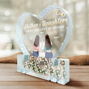 The Love Between Us Lasts Forever - Family Personalized Custom Shaped Acrylic Plaque - Mother's Day, Birthday Gift For Mom