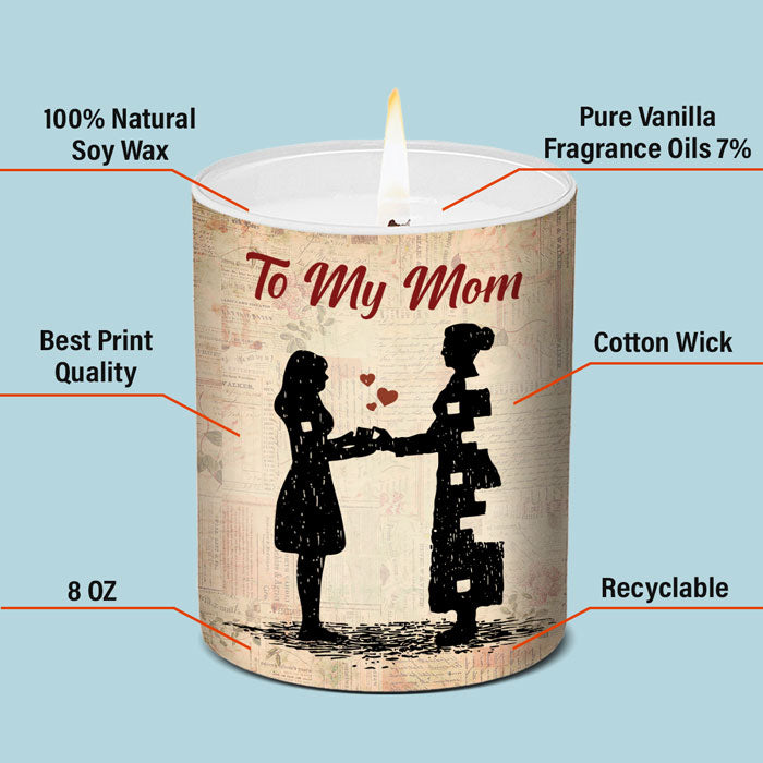 PERSONALISED CANDLE VANILLA SCENTED MOTHERS DAY QUOTE MUM BIRTHDAY  ANNIVERSARY