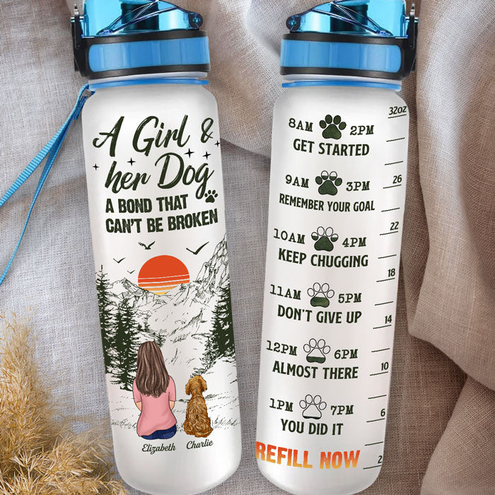 Dogs are girls best friends! Water Bottle by cafelab