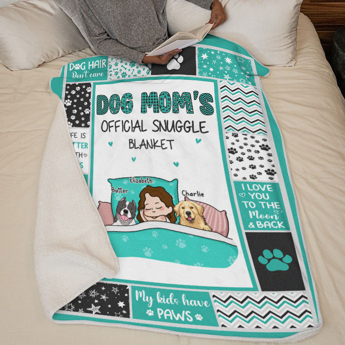 Dog Mom Collage Gift Blanket, Customized Mother's Day Gifts For