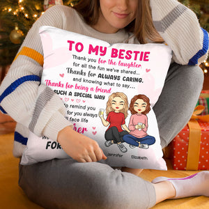 Thank You For All The Fun - Bestie Personalized Custom Pillow - Gift For Best Friends, BFF, Sisters