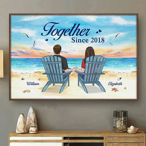 And So Together We Build A Life We Loved - Couple Personalized Custom Horizontal Poster - Gift For Husband Wife, Anniversary