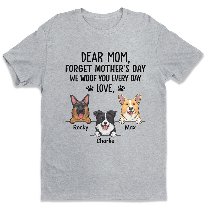 Happy Mother's Day to The World's Best Dog Mom! We Woof You - Gift for Mother's Day, Personalized T-Shirt, Hoodie, Basic Tee / S / Daisy - Pawfect