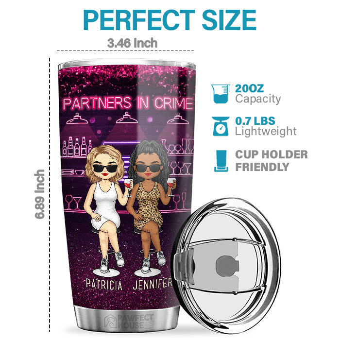 Besties - Engraved Personalized Stainless Steel Tumbler, Best Friend  Birthday Gift, Bestie Mug