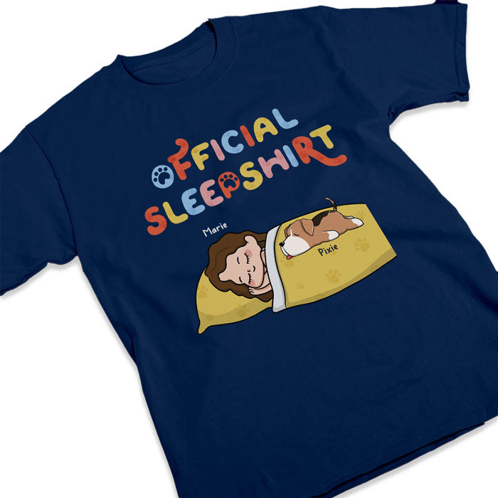 Human & Dog Official Sleepshirt - Dog Personalized Custom Unisex T-shirt, Hoodie, Sweatshirt - Gift For Pet Owners, Pet Lovers
