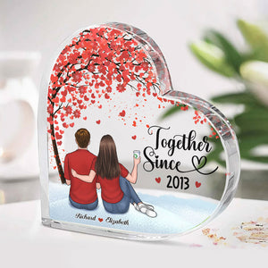 I'm Yours, You're Mine - Couple Personalized Custom Heart Shaped Acrylic Plaque - Gift For Husband Wife, Anniversary