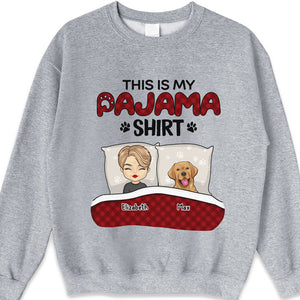 T-shirt unisexe personnalisé « This Is My Pajama » pour chien et chat, sweat-shirt à capuche, cadeau idéal pour les propriétaires et les amoureux des animaux.