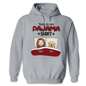 T-shirt unisexe personnalisé « This Is My Pajama » pour chien et chat, sweat-shirt à capuche, cadeau idéal pour les propriétaires et les amoureux des animaux.