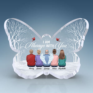Forever In Our Hearts - Memorial Personalized Custom Butterfly Shaped Acrylic Plaque - Sympathy Gift, Gift For Family Members