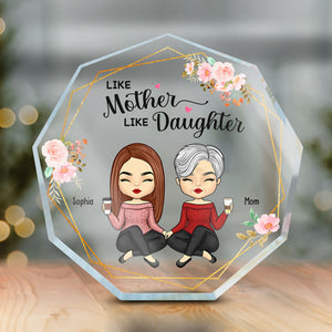First Our Mother, Forever Our Friend - Family Personalized Custom Nonagon Shaped Acrylic Plaque - Mother's Day, Birthday Gift For Mom From Daughters