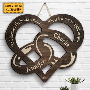 From The First Kiss Till The Last Breath - Gift For Couples, Husband Wife, Personalized Shaped Wood Sign.