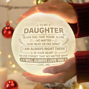 From Dad, I'll Always Love With You - Moon Lamp - To My Daughter, Gift For Daughter, Daughter Gift From Dad, Birthday Gift For Daughter, Christmas Gift