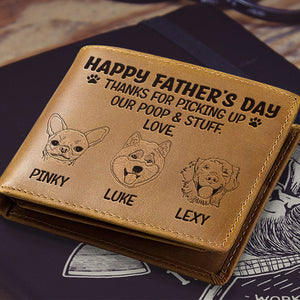 Dear Dog Dad We Woof You - Personalized Bifold Wallet - Gift For Dad