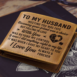 Meeting You Was Fate - Bifold Wallet - Gift For Couples, Husband Wife