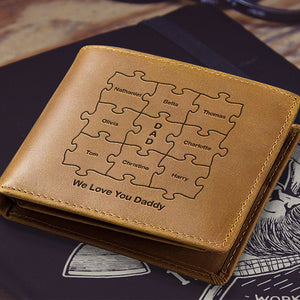 We Love You - Personalized Bifold Wallet - Gift For Dad