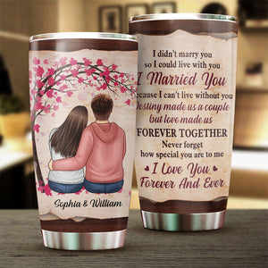 Destiny Made Us A Couple, I Love You Forever And Ever - Gift For Couples, Personalized Tumbler.