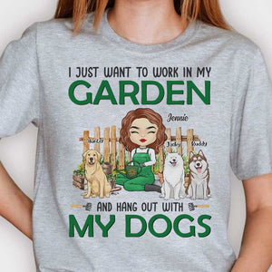 Hang Out With My Dogs - Personalized Unisex T-shirt, Hoodie - Gift For Gardening Lovers