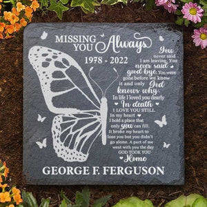 You Didn't Go Alone, A Part Of Me Went With You The Day God Took You Home - Personalized Memorial Stone, Human Grave Marker - Memorial Gift, Sympathy Gift