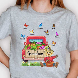 Grandma's Butterfly Garden - Personalized Custom Unisex T-Shirt, Hoodie, Sweatshirt - Gift For Grandma, Grandparents, Halloween Gift
