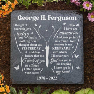 I Thought Of You With Love Today - Personalized Memorial Stone, Human Grave Marker - Memorial Gift, Sympathy Gift