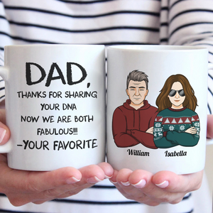 Dad Mom Thanks For Sharing Your DNA - Family Personalized Mug - Gift For Family Members