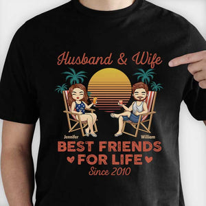 Best Friends For Life - Personalized Unisex T-Shirt, Hoodie, Sweatshirt - Gift For Couple, Husband Wife, Anniversary, Engagement, Wedding, Marriage Gift