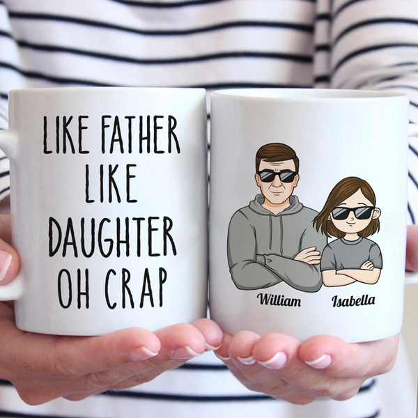 Like Mother Like Daughter Oh Crap Chibi, Personalized Coffee Mug, Moth -  PersonalFury