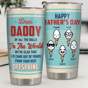 It Is Amazing To Be Your Kids - Family Personalized Custom Tumbler - Gift For Father's Day, Birthday Gift For Dad