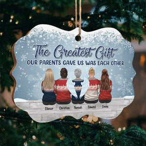 Brothers & Sisters Will Never Be Apart At Heart - Family Personalized Custom Ornament -  Wood Benelux Shaped - Christmas Gift For Siblings, Brothers, Sisters