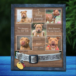 11x9in Personalized Pet Memorial Frame - Forever In Our Hearts - Memorial Pet Loss Sign - Dog Sympathy Gifts, Pet Memorial Gifts, Pet Loss Gifts, Dog In Loving Memory Picture Frame