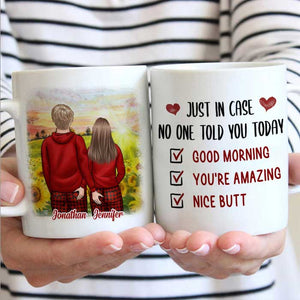 Good Morning You Are Amazing - Gift For Couples, Personalized Mug.