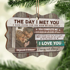 All Of My Last To Be With You - Personalized Custom Benelux Shaped Wood Photo Christmas Ornament - Upload Image, Gift For Couple, Husband Wife, Anniversary, Engagement, Wedding, Marriage Gift, Christmas Gift