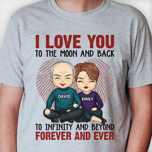 Love You To Infinity And Beyond  - Personalized Unisex T-Shirt, Hoodie, Sweatshirt - Gift For Couple, Husband Wife, Anniversary, Engagement, Wedding, Marriage Gift