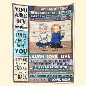 Never Forget That I Love You - Family Personalized Custom Blanket - Christmas Gift For Family Members