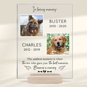 The Saddest Moment Is When The One Who Gave You The Best Memories Becomes A Memory - Upload Image - Personalized Acrylic Plaque