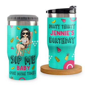 Sip Me Baby One More Time - Personalized Can Cooler - Gift For Bestie