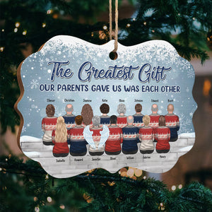 My Siblings Are My Greatest Gifts - Personalized Custom Benelux Shaped Wood/Aluminum Christmas Ornament - Gift For Siblings, Christmas Gift