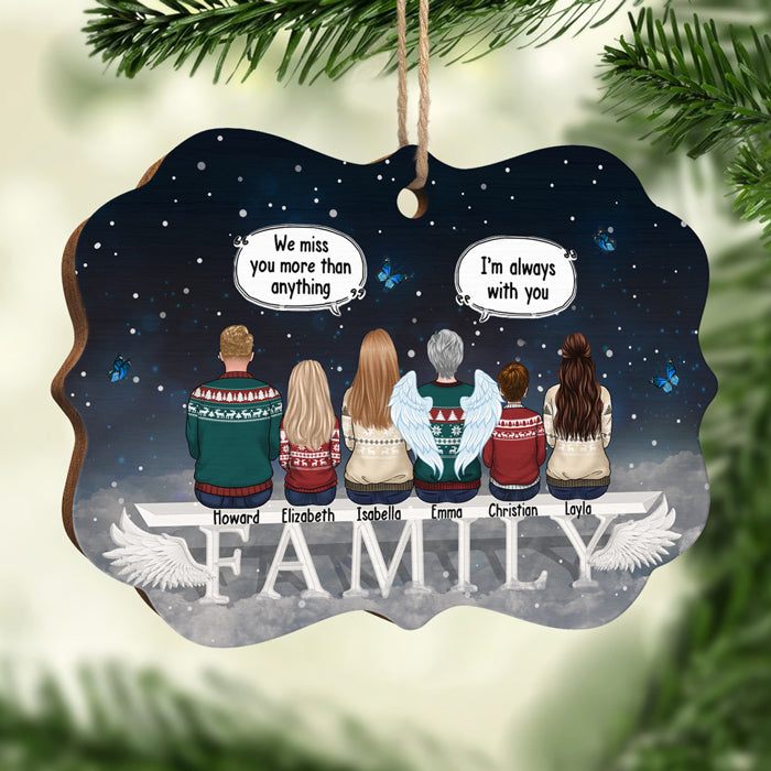 Miss You Everyday - Personalized Custom Shaped Wooden Ornament