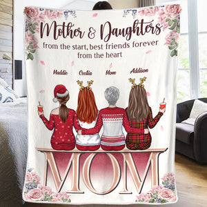 To Us, You Are The World - Family Personalized Custom Blanket - Christmas Gift For Mother From Daughter