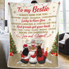 To My Bestie, Always Here For You - Bestie Personalized Custom Blanket - Christmas Gift For Best Friends, BFF, Sisters