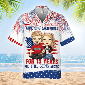Annoying Each Other - Personalized Hawaiian Shirt - Gift For Couples, Husband Wife